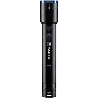 Immagine di VARTA Night Cutter F30R torcia ricaricabile di qualità e power bank (2600mAh) in uno, include cavo ricarica Micro USB, 4 modalità illuminazione, portata 700 Lumen
