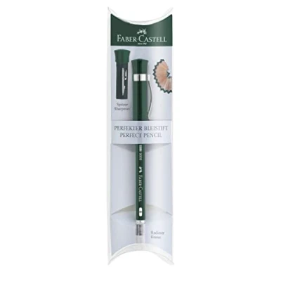 Immagine di Faber Castell 119037 Matita perfetta 9000, grado di durezza B, colore fusto: verde