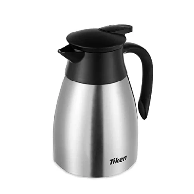 Immagine di Tiken 1L Caraffa Termica per il Caffè da, Brocca Isolante in Acciaio Inossidabile Caffè, Tè e altre Bevande Calde Fredde