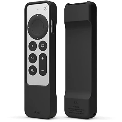 Immagine di elago Custodia R1 compatibile con Apple TV 4K Siri Remote 3a Generazione (2022) e 2a (2021) Tecnologia Magnetica, Assorbimento Urti, Accesso Completo A Tutte Le Funzioni (Nero)