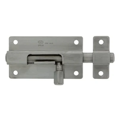 Immagine di Amig chiusura a scatto per porte Mod.800 Chiavistello di sicurezza orizzontale o verticale in acciaio inossidabile Dimensioni: 100 x 88 mm Include staffe