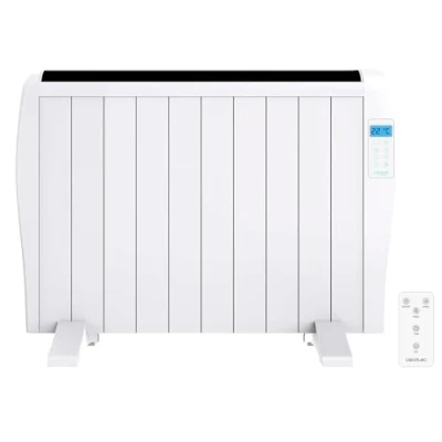 Immagine di Cecotec Radiatore Elettrico a Basso Consumo Ready Warm 2000 Thermal, 10 Elementi, 1500W, da parete o terra, 3 Modalità, Timer, Telecomando, Display LED, Bianco