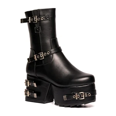 Immagine di LAMODA Moonwalker, Mid Calf Boot Donna, in Poliuretano Nero, 41 EU