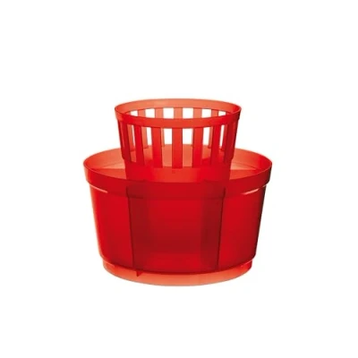 Immagine di Excelsa Rainbow Scolaposate Tondo, 15 cm, Polipropilene, Rosso