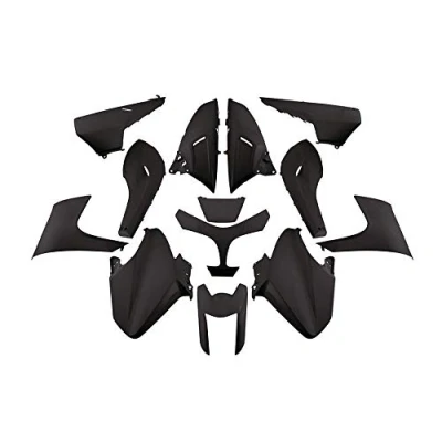 Immagine di one by Camamoto cod. 77380015 set kit carene plastiche complete in abs 13 pezzi colore nero opaco compatibile con yamaha t max 500 anno 2008 2009 2010 2011