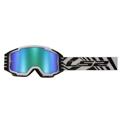 Immagine di LS2 Occhiali MX Charger Pro White With, lente Mirror Iridium + trasparente Tear Off