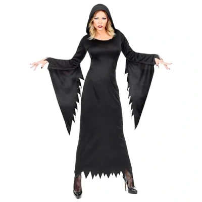 Immagine di WIDMANN MILANO PARTY FASHION Costume Dark Queen, abito con cappuccio, strega, regina gotica, Halloween, carnevale