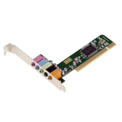 Immagine di Kalea INFORMATIQUE Scheda Audio 4.1 su Slot PCI 4 canali Micro Altoparlanti Anteriori e Posteriori con chipset CMI8738