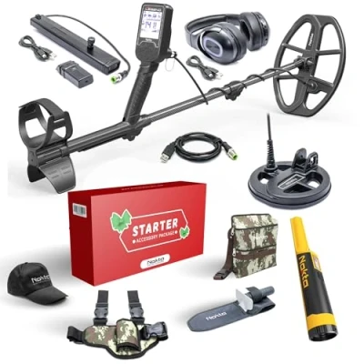 Immagine di Nokta The Legend Pro Pack con Accupoint Pinpointer e pacchetto di accessori avviamento, set metal detector professionale (metal puntatore