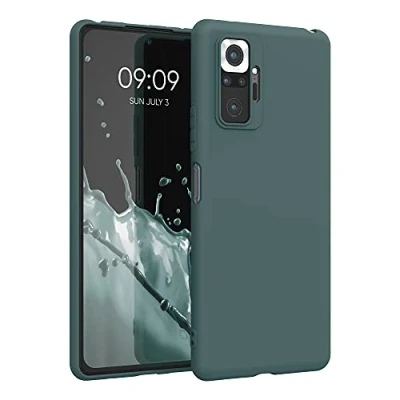 Immagine di kwmobile Custodia Compatibile con Xiaomi Redmi Note 10 Pro Cover Back Case per Smartphone in Silicone TPU Protezione Gommata verde blu