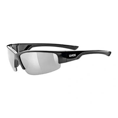 Immagine di uvex sportstyle 215, occhiali sportivi unisex, specchiato, comfort senza pressione e tenuta perfetta, black/silver, one size