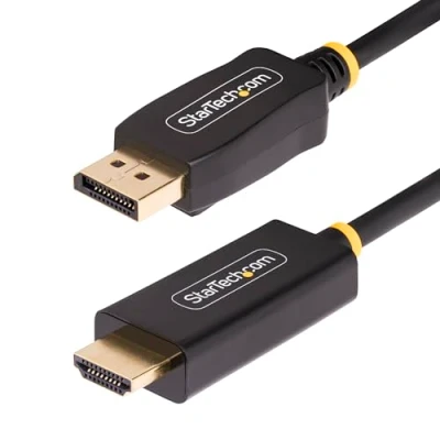 Immagine di StarTech.com Cavo da DisplayPort a HDMI 1m, 4K 60 Hz con HDR, Adattatore 2.0b attivo, DP monitor