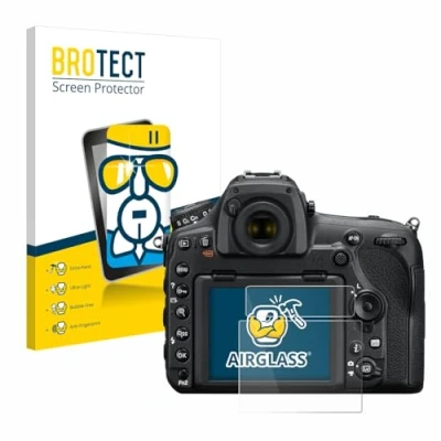 Immagine di brotect Pellicola Protettiva Vetro per Nikon D850 Protezione Schermo [Durezza Estrema 9H, Chiaro]
