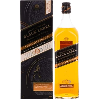 Immagine di Johnnie Walker BLACK LABEL Blended Scotch Whisky TRIPLE CASK EDITION 40% Vol. 1l in Giftbox