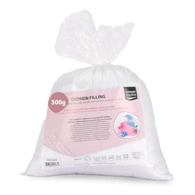 Immagine di Vaessen Creative Imbottitura in poliestere morbido e soffice per giocattoli di peluche, cuscini progetti creativi, bianco, 500 g, La confezione può variare