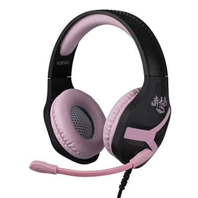Immagine di Konix Mythics Cuffie da gioco Nemesis per PS4, PS5, Switch, Xbox One e Series XS Microfono Cavo 1,5 m Connettore Jack 3,5 mm Nero rosa