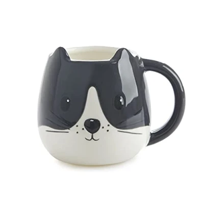 Immagine di Balvi Mug Kitty Colore Bianco Tazza a Forma di Testa Gatto capacità 400ml Adatta per lavastoviglie
