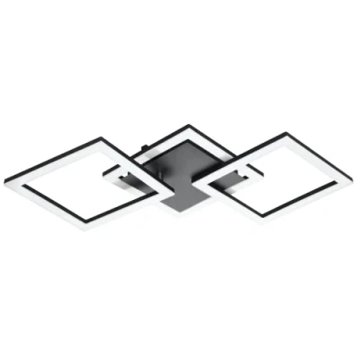 Immagine di Eglo connect z Smart Home LED soffitto Paranday Z, ZigBee, app e controllo vocale Alexa, colore luce regolabile (bianco caldo o freddo), dimmerabile, lampada in bianco nero, 65 x 31 cm