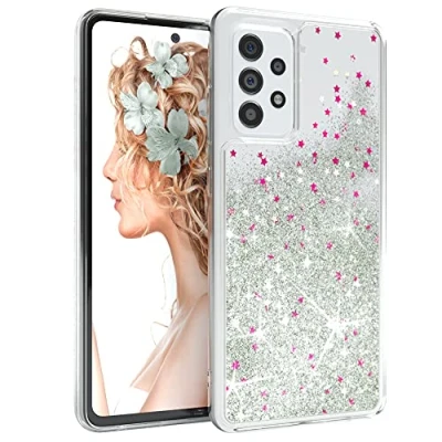 Immagine di EAZY CASE custodia compatibile con Samsung Galaxy A52 / (5G) A52s glitter liquido, per cellulare, cover posteriore liquido glitterato, TPU/silicone,