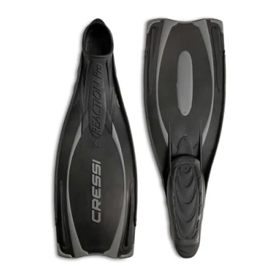 Immagine di Cressi Reaction Pro Fins Pinne per Immersione, Apnea e Snorkeling, Multicolore (Nero/Argento), 36/37