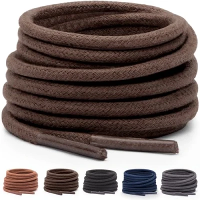Immagine di Miscly Lacci per Scarpe Eleganti Disponibili in Diverse Lunghezze e Colori (Marrone Scuro, 117 cm)