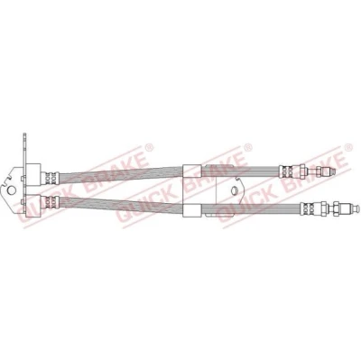 Immagine di QUICK BRAKE 36.700 Tubi Freno 713, 699mm M10X1/M12X1 (INT.) con filettatura interna, esterna FORD: Transit Mk6 Camion pianale / Telaio
