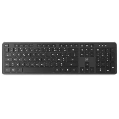 Immagine di Mobility Lab ML313986 Tastiera wireless Premium per Windows Ricevitore USB e C, Colpo preciso, tasti piatti silenziosi, tastierino numerico, layout AZERTY Nero