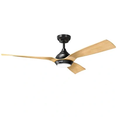 Immagine di reiga 132CM Ventilatore da Soffitto con Motore CC Luce LED Dimmerabile, 3 Pale Dipinte a Mano, 6 Velocità, Timer, Funziona Alexa WIFI Smart APP e Telecomando