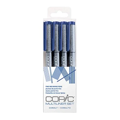 Immagine di Copic Multiliner Cobalto Set 4 spessori di tratto