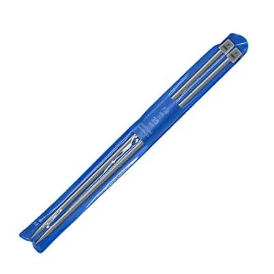 Immagine di Powertool, ferri da maglia in alluminio, 2 pezzi, lunghezza 35 cm, a punta singola, classici, 7 mm