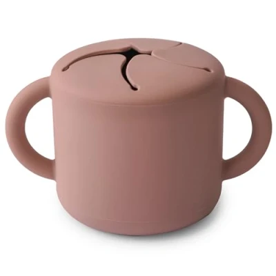 Immagine di Mushie contenitore Porta Cibo Prova di Perdite merenda scuola pranzo Accessori per Bambini Sicuri e Alta Qualità Sicuro Igienico Cloudy Mauve