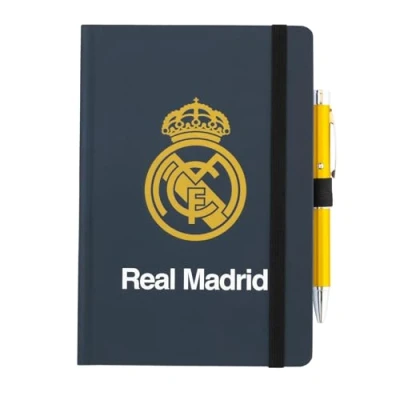Immagine di Grupo Erik: Quaderno Real Madrid A5 con copertina rigida, Penna proiettore personalizzata e tasca espandibile, 192 pagine 100 g/m², Gadget
