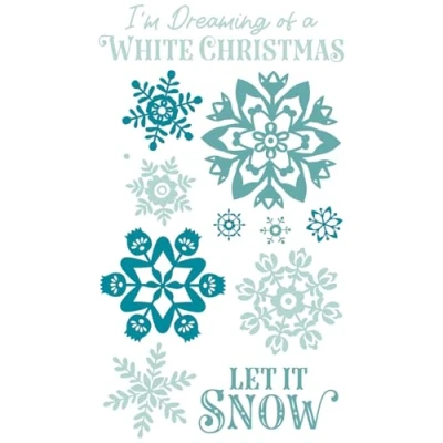 Immagine di Sizzix Catherine Pooler Set di timbri trasparenti, motivo: Natale bianco