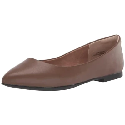 Immagine di Amazon Essentials Ballerine Basse a Punta Donna, Cioccolato, 38 EU Larga