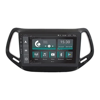 Immagine di JF Sound car audio system 031JCA XDAB Autoradio Custom Fit per Jeep Compass Android GPS Bluetooth WiFi Dab USB Full HD Touchscreen Display 10&quot;