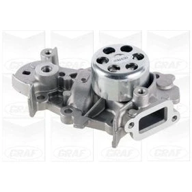 Immagine di GRAF PA1075 Pompa acqua con guarnizione, cuscinetto radiale meccanico Lamiera d&#039;acciaio 56,2 per trasmissione cinghia dentata RENAULT: TWINGO 2