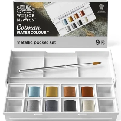Immagine di Winsor &amp; Newton Acquerello, 8 Colori Metallici, set, unità