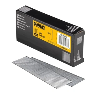 Immagine di DEWALT DNBT1835GZ groppini 18 gauge inclinazione 0 galvanizzato diametro 1.25mm lunghezza 35mm utensili compatibili dpn1850pp xj confezione 5000 pezzi