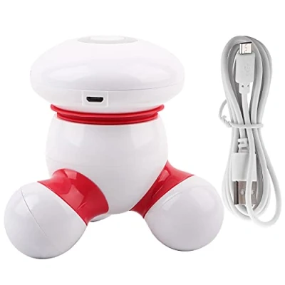 Immagine di Mini Massaggiatore per il Corpo Portatile USB Elettronico Schiena, Collo, Braccia e Gambe, a Vibrazione Delicata con Luce LED