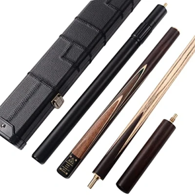 Immagine di CUESOUL Classic Handmade 57 inch Rosewood 3/4 Pezzo Snooker Cue con Cassa Nera e Alluminio Telescope Extension (CSSC013)