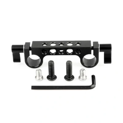 Immagine di Morsetto per asta Dula da 15 mm blocco guida, NICEYRIG con filettatura standard 1/4&quot; 20 fotocamera a spalla Rig Gabbia DSLR Camera
