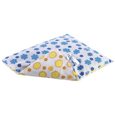 Immagine di Medi Partners Cuscino termico con noccioli di ciliegia grande 500g rettangolare 20x25cm 100% cotone per terapia del freddo e calore