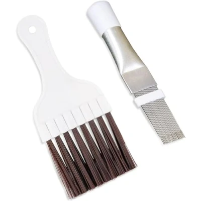 Immagine di VIVIIHOO a 2 Pezzi Spazzola Pulizia Asciugatrice Kit per Filtro Asciugatrice, Alette Condensatore e Pettine Raddrizzatore, Strumento Multifunzione