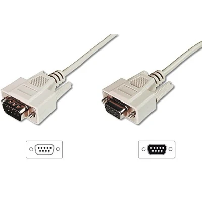 Immagine di Digitus LP882 Cavo Prolunga, 9 Poli Pin To (Modem Cable), Maschio/Femmina, Custodie Pressofuse (Ak 180 10M), 10 m