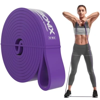 Immagine di Bionix Set di Fasce Elastiche assistenza per trazioni Spessore Pesante una buona resistenza Supporto a fascia lo Stretching Yoga Pilates allenamento gambe e glutei esercizi