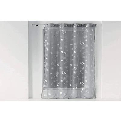 Immagine di Douceur d&#039;Intérieur, pannello con occhielli 140 x 240 cm, voile stampa metallizzata, colore: grigio/argento