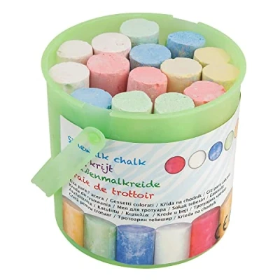 Immagine di Smart Planet Set di gessetti per pittura stradale, in diversi colori, 15 pezzi, colori vivaci, bambini estate, gesso esterni, da
