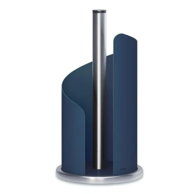 Immagine di stardis Portarotolo da cucina in acciaio inox opaco, altezza 30 cm, diametro 15 supporto per rotolo di carta cucina, colore: blu