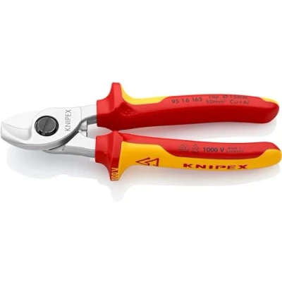 Immagine di Knipex Kabelschere 165mm Griff VDE isoliert 95 16 165 Cesoia per Cavi Adatto (isolamento) in alluminio e rame, fili singoli multipli 15