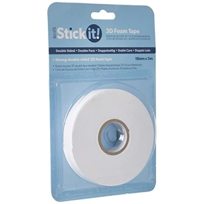 Immagine di Stick It Nastro di Schiuma, 5 m x 18 mm, Bianco